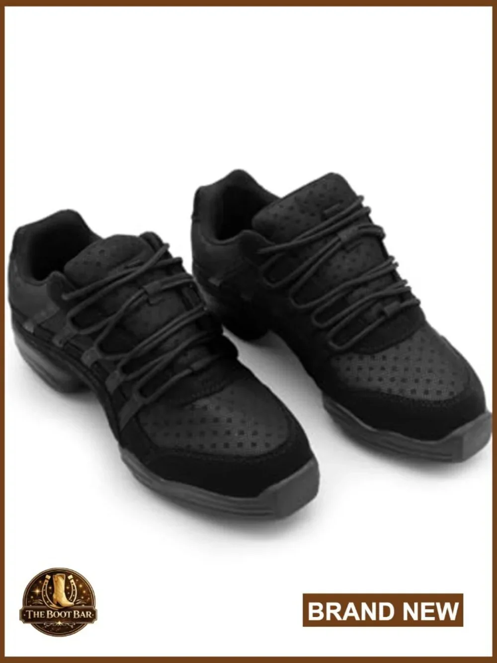 Split-Sole Dance Sneakers with Ventilated Arch and Lace-Up Closure